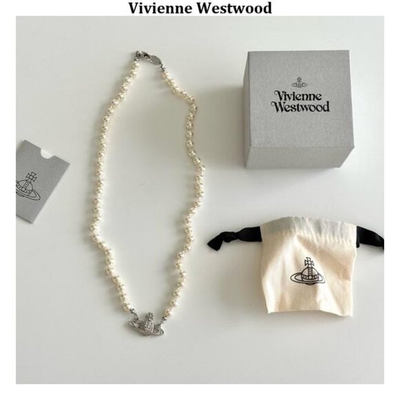 Vivienne Westwood Lucrece Necklace Silver Tone - Picture 1 of 5